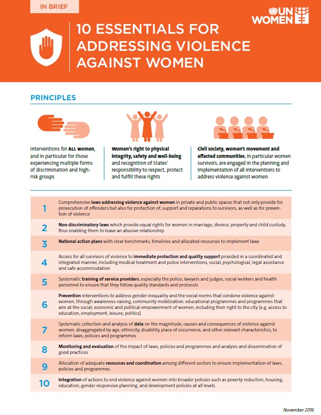 10 essentials for addressing violence against women