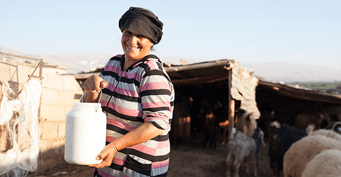 Farmer supported by the grantee Society for the Protection of Nature in Lebanon. Photo: UN Women/Joe Saade and Ghinwa Daher.